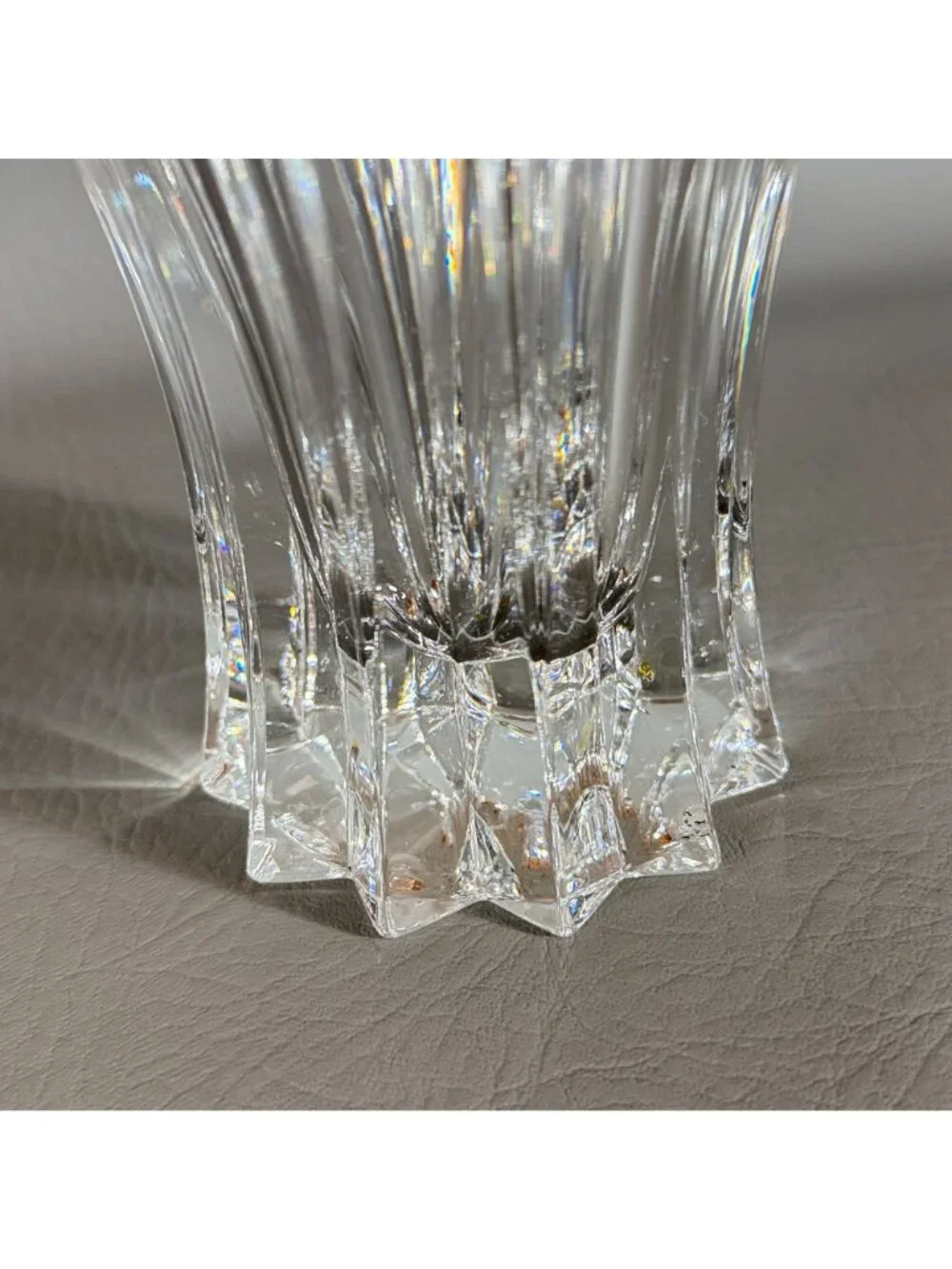 Vintage Gorham Lead Crystal Tulip Vase King Edward Fluted Scalloped 9.5